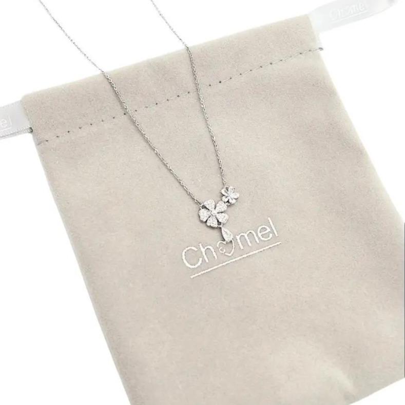 Flower Cubic Zirconia Necklace - CHOMEL