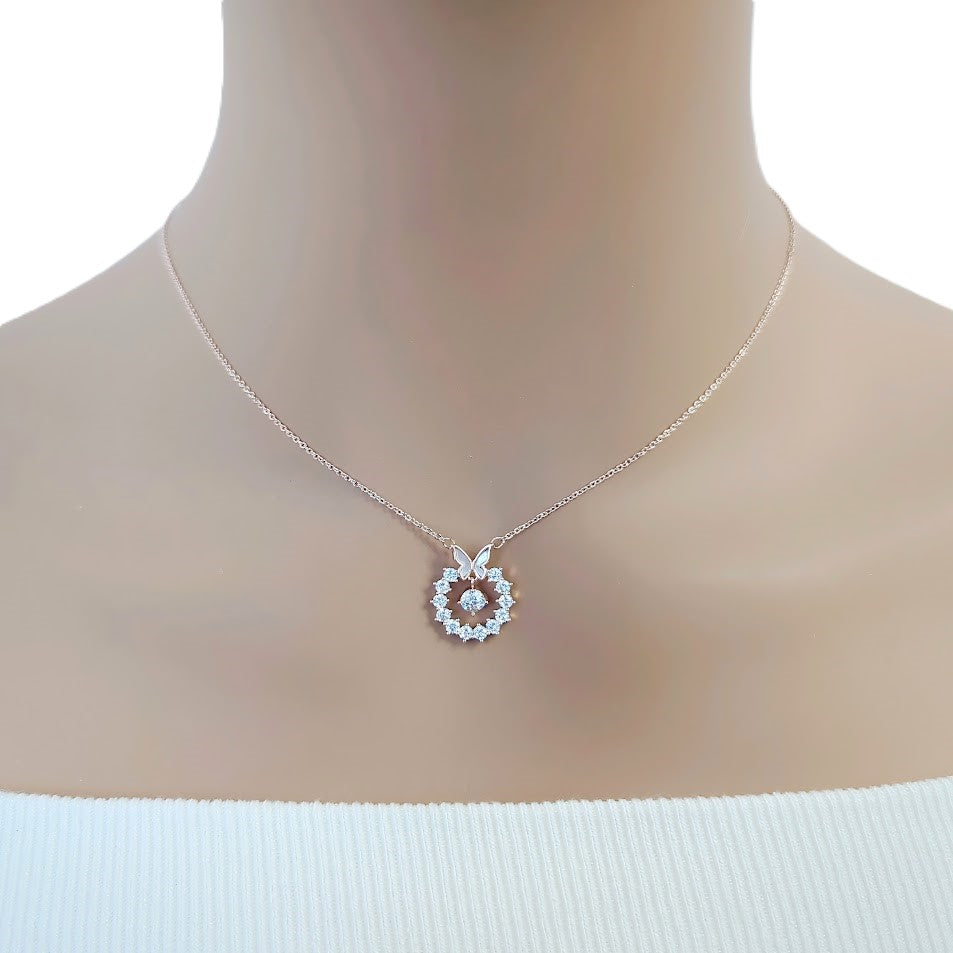 Butterfly Cubic Zirconia  Necklace - CHOMEL