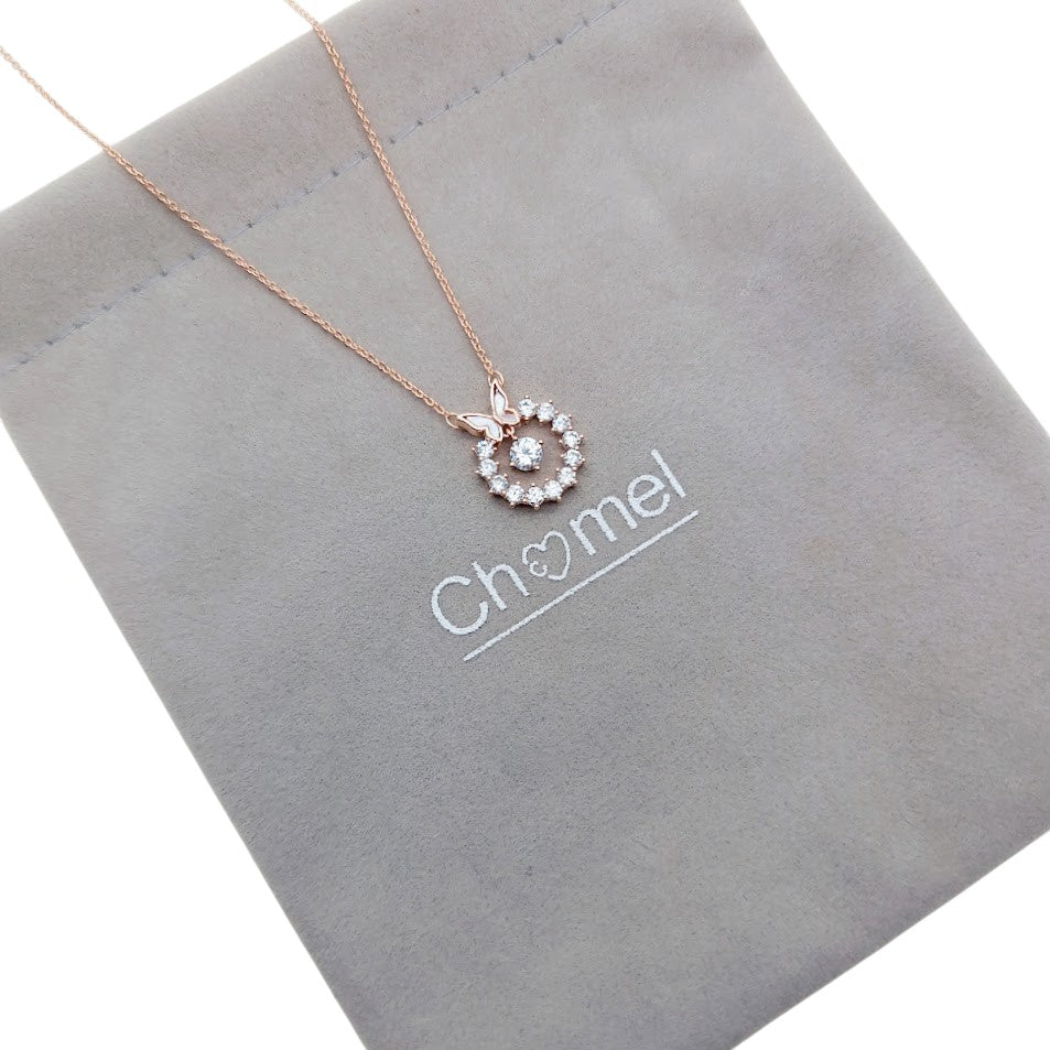 Butterfly Cubic Zirconia  Necklace - CHOMEL