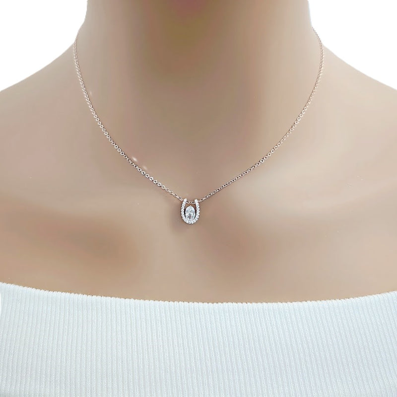 Horseshoe Cubic Zirconia  Necklace - CHOMEL
