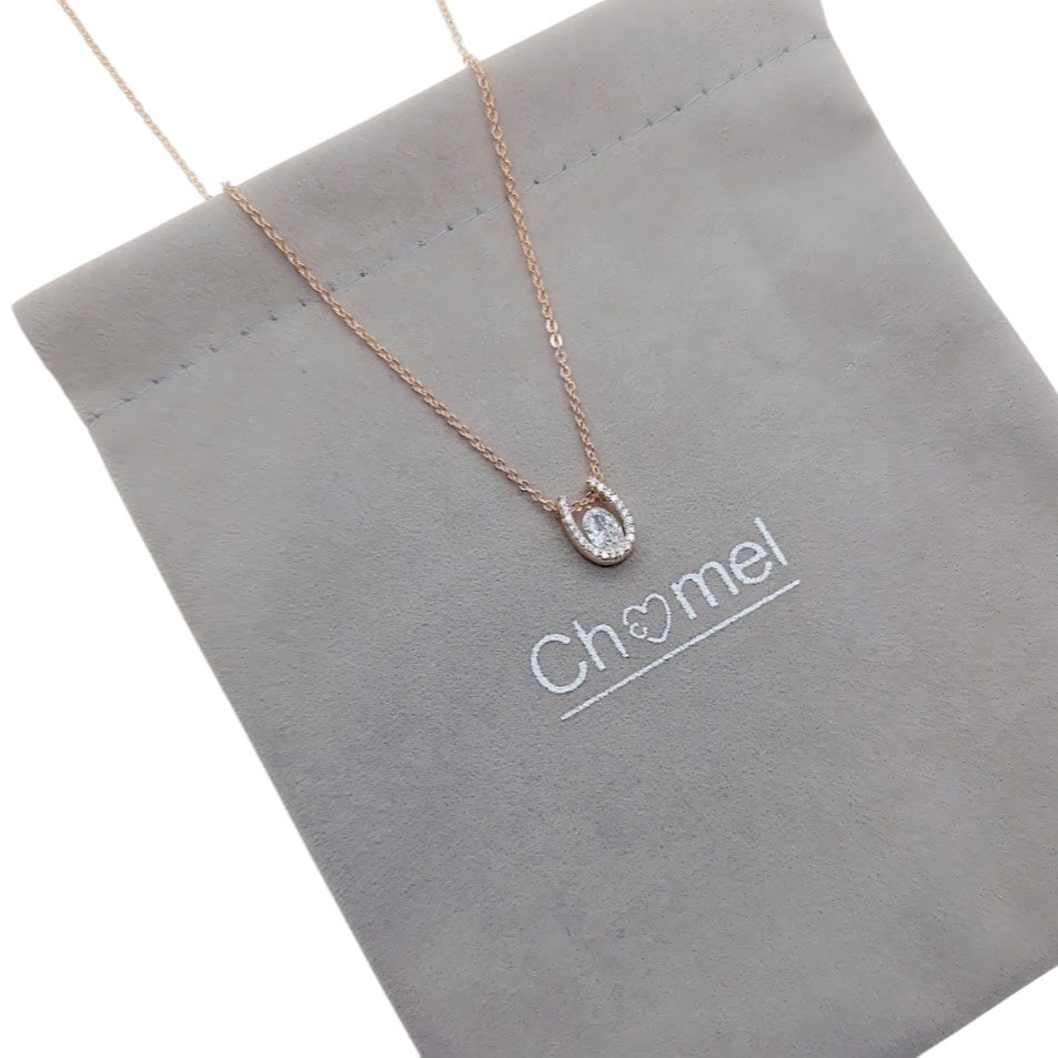 Horseshoe Cubic Zirconia  Necklace - CHOMEL