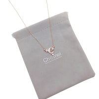Moon and Star Cubic Zirconia Necklace