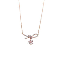 丝带方晶锆石项链