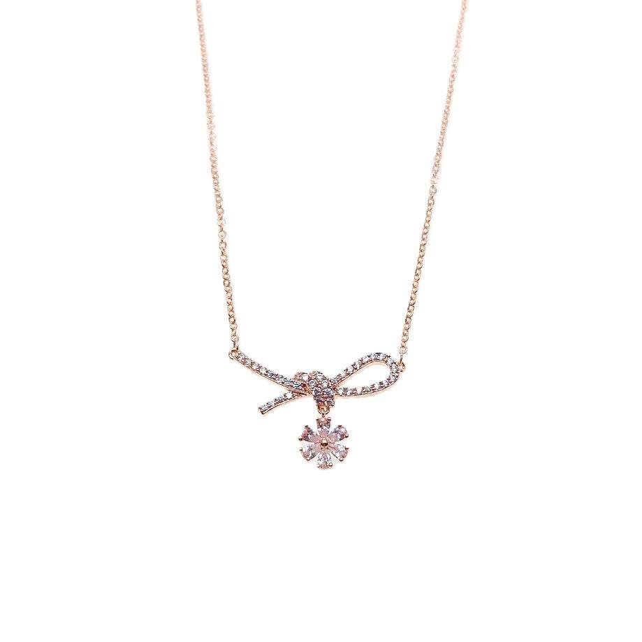 丝带方晶锆石项链