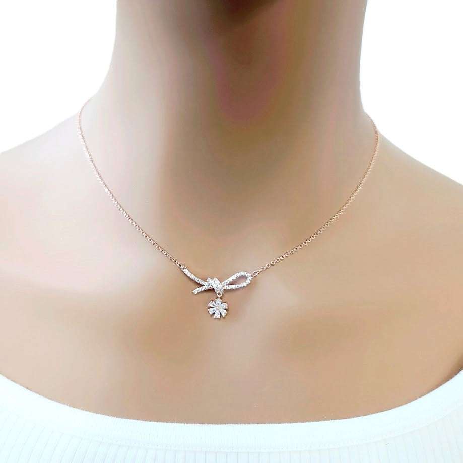 丝带方晶锆石项链