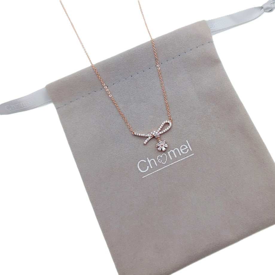 丝带方晶锆石项链