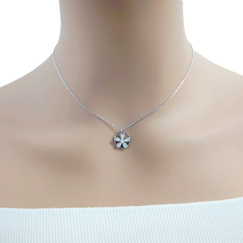 Flower Cubic Zirconia Pendant - CHOMEL