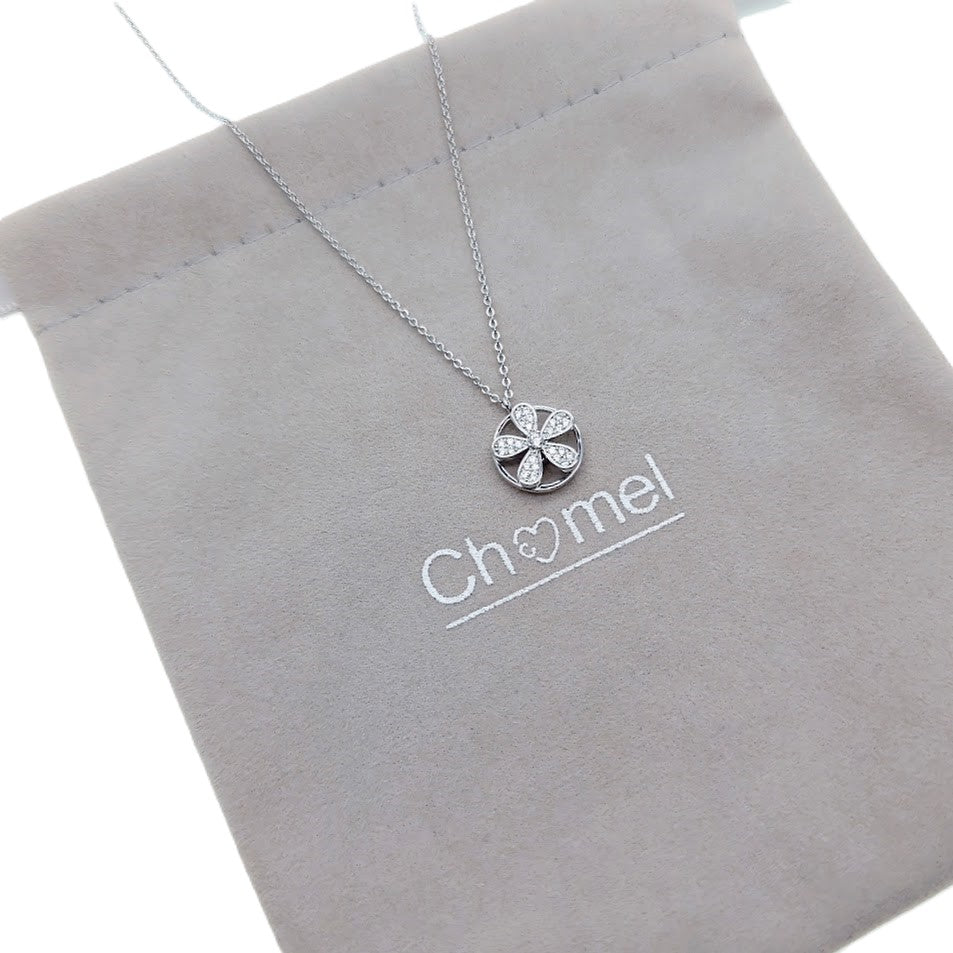 Flower Cubic Zirconia Pendant - CHOMEL