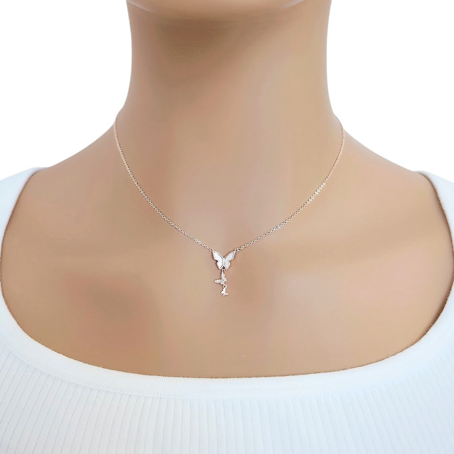Butterfly Mother of Pearl Necklace
