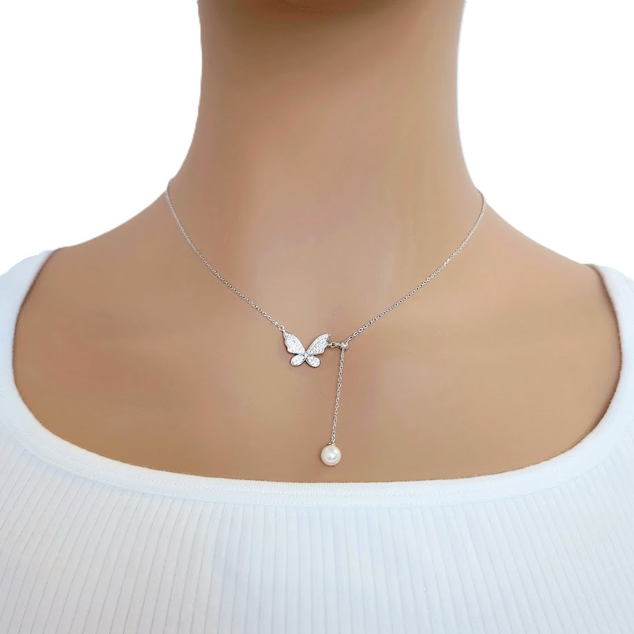 Butterfly Cubic Zirconia Necklace