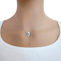 马蹄形立方氧化锆项链