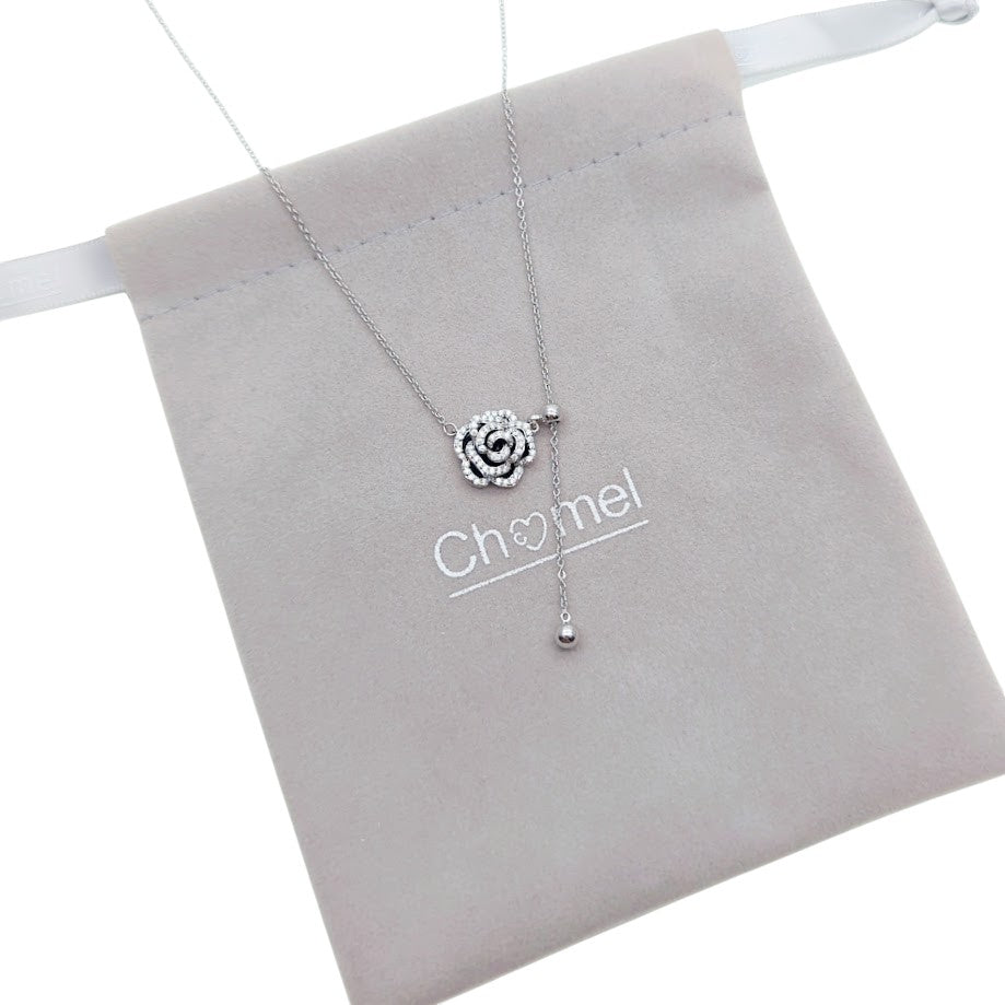 马蹄形立方氧化锆项链