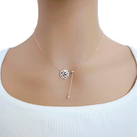 Flower Cubic Zirconia Necklace