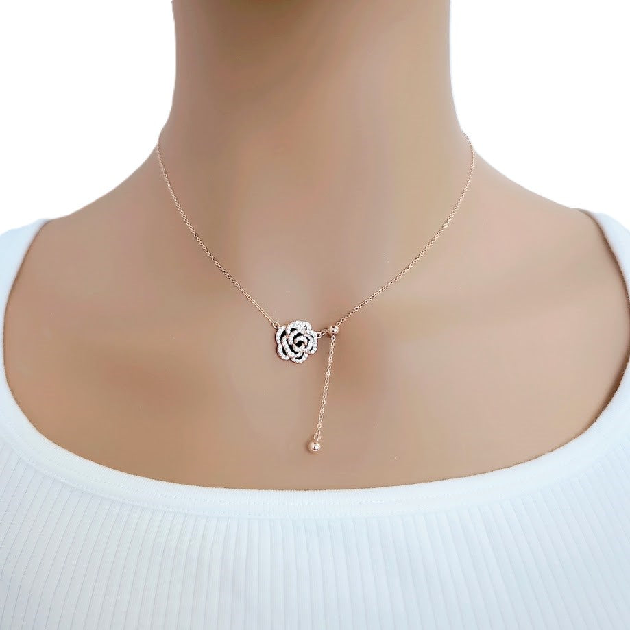Flower Cubic Zirconia Necklace