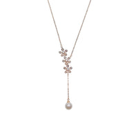 Flower Cubic Zirconia Necklace