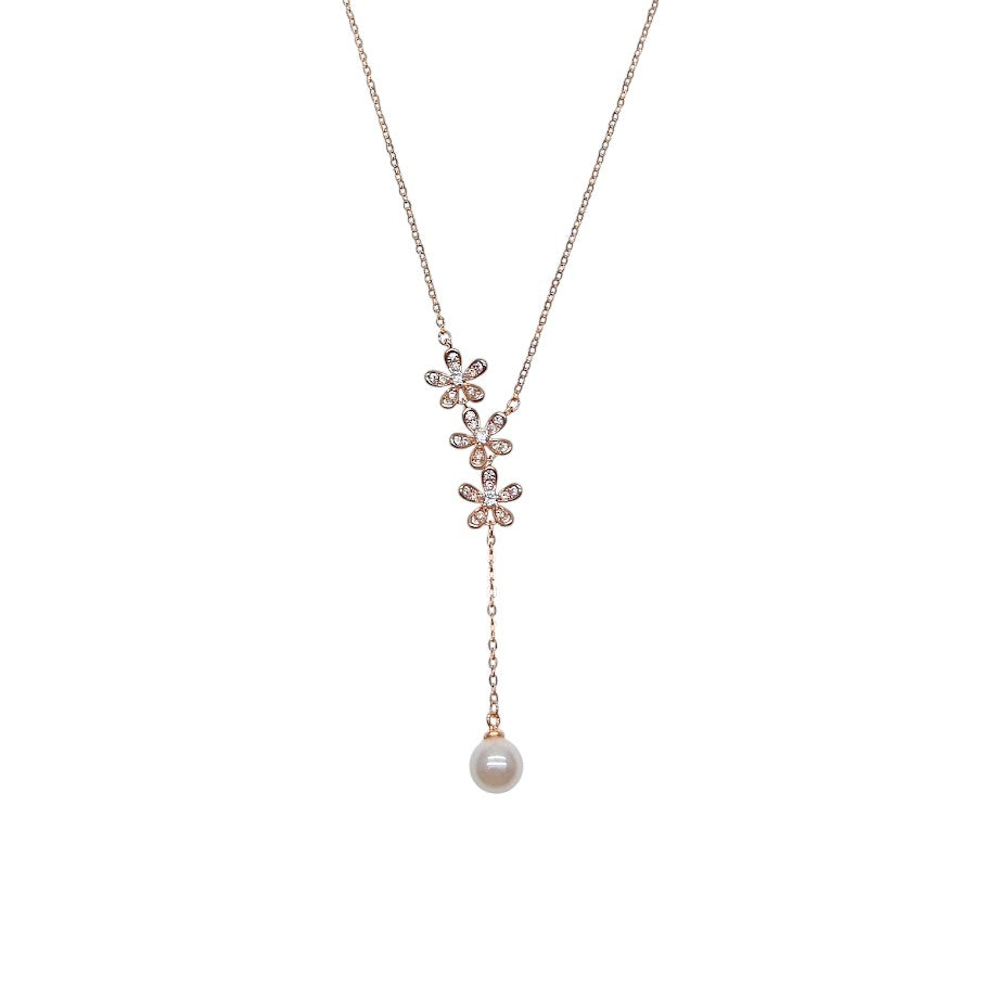 Flower Cubic Zirconia Necklace