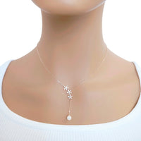 Flower Cubic Zirconia Necklace