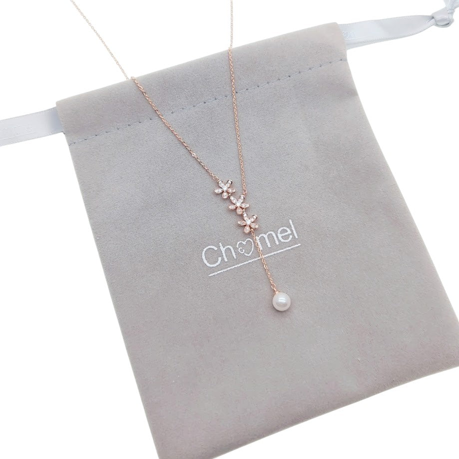 Flower Cubic Zirconia Necklace