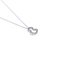 Hulu cubic zirconia pendant necklace with rhodium plated finish on silver chain