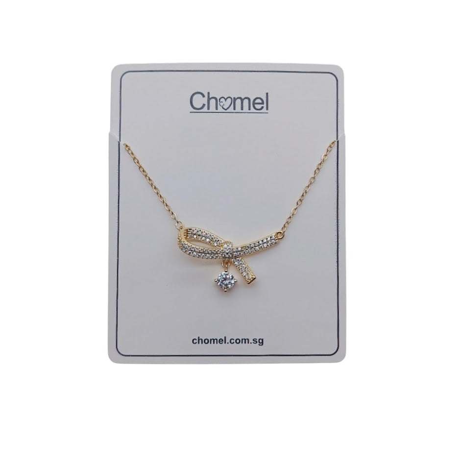 Ribbon Cubic Zirconia Necklace