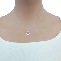 Gold plated butterfly cubic zirconia pendant necklace with adjustable chain