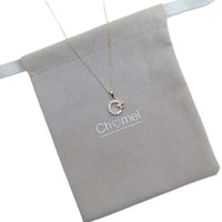 Gold plated butterfly cubic zirconia necklace with circle pendant on adjustable chain
