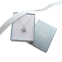 Rotating Flower Cubic Zirconia Necklace