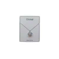 Rotating Flower Cubic Zirconia Necklace