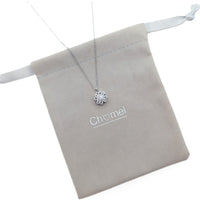 Rotating Flower Cubic Zirconia Necklace
