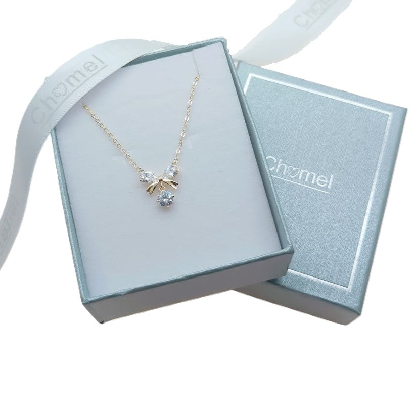 Ribbon Cubic Zirconia Necklace