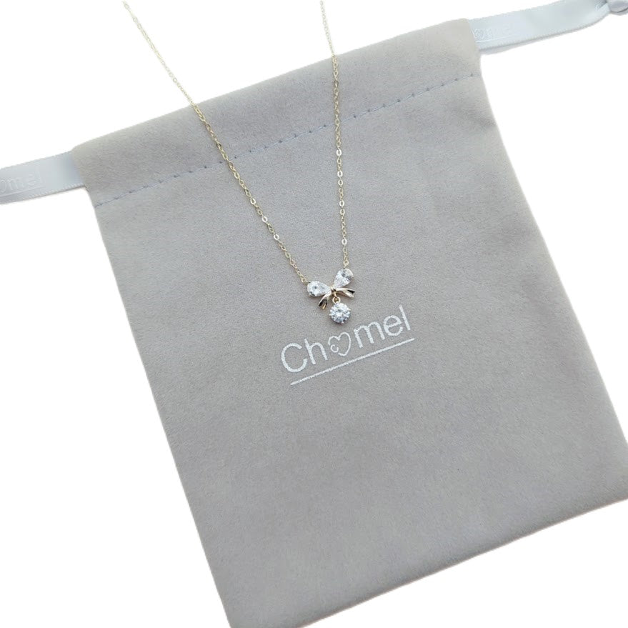 Ribbon Cubic Zirconia Necklace