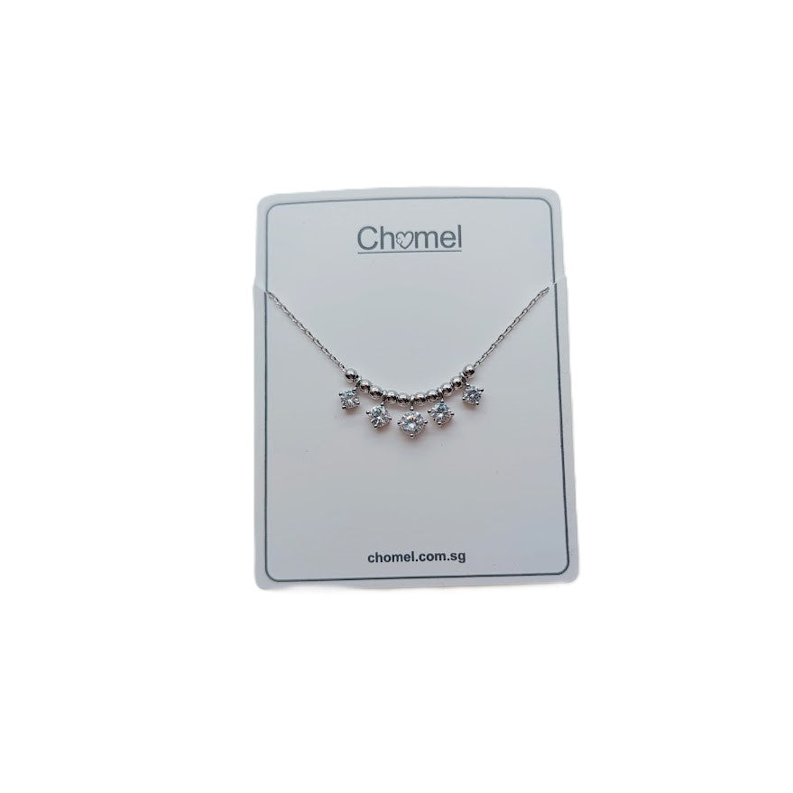 Solitaire Drops Cubic Zirconia Necklace