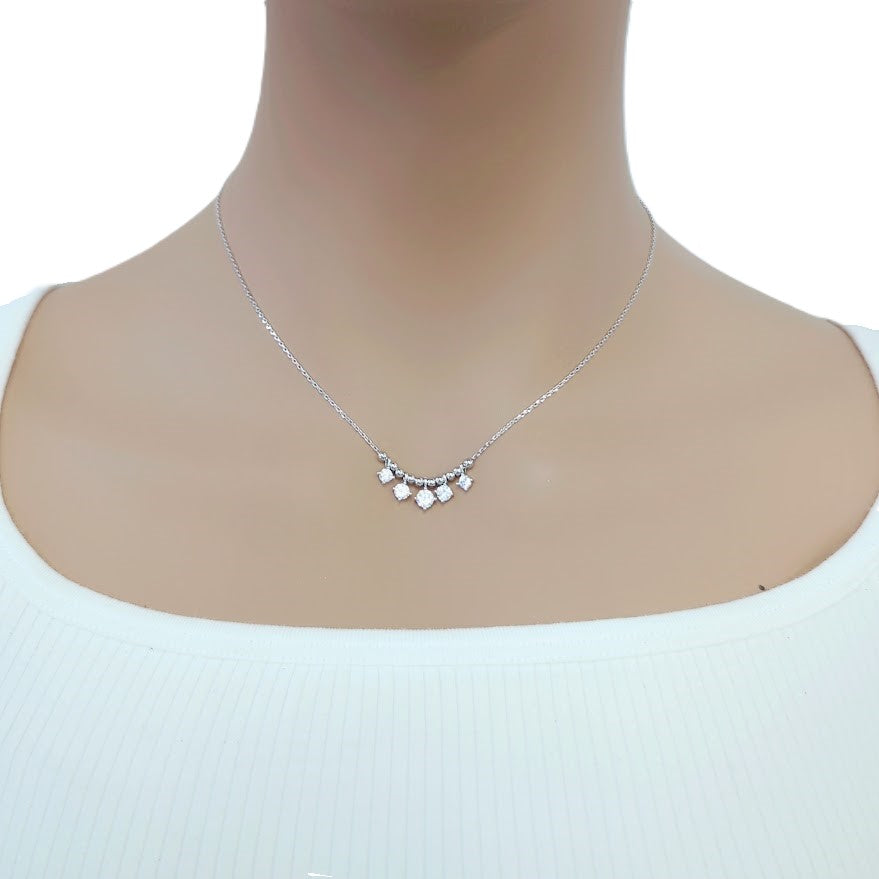 Solitaire Drops Cubic Zirconia Necklace