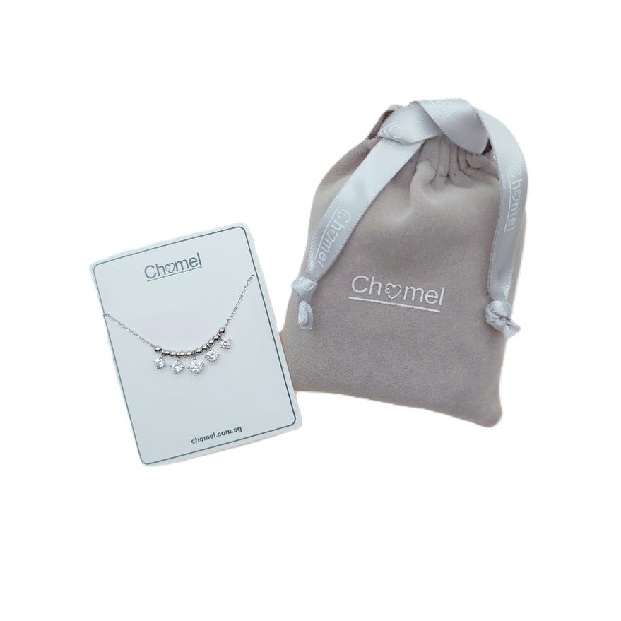 Solitaire Drops Cubic Zirconia Necklace