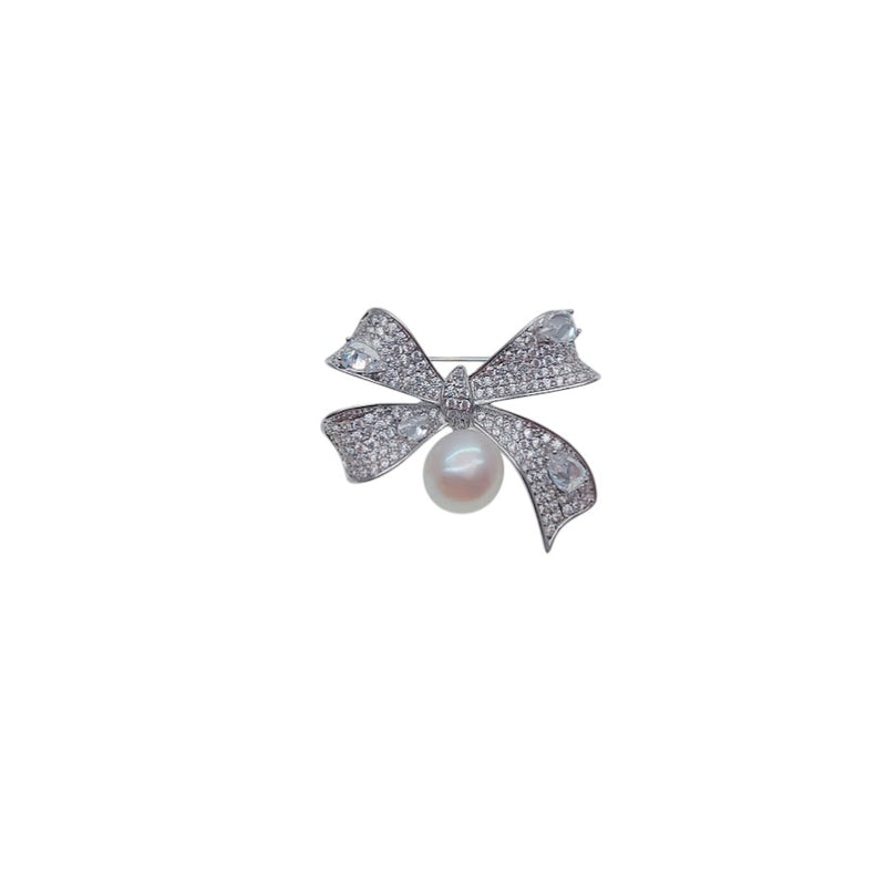 Ribbon Freshwater Pearl Brooch - CHOMEL