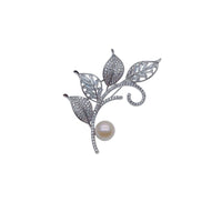 Leaf Freshwater Pearl Brooch - CHOMEL