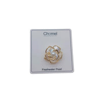 Rose Flower Freshwater Pearl Brooch