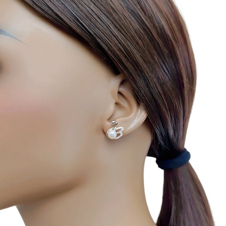 Freshwater Pearl & Cubic Zirconia Earrings