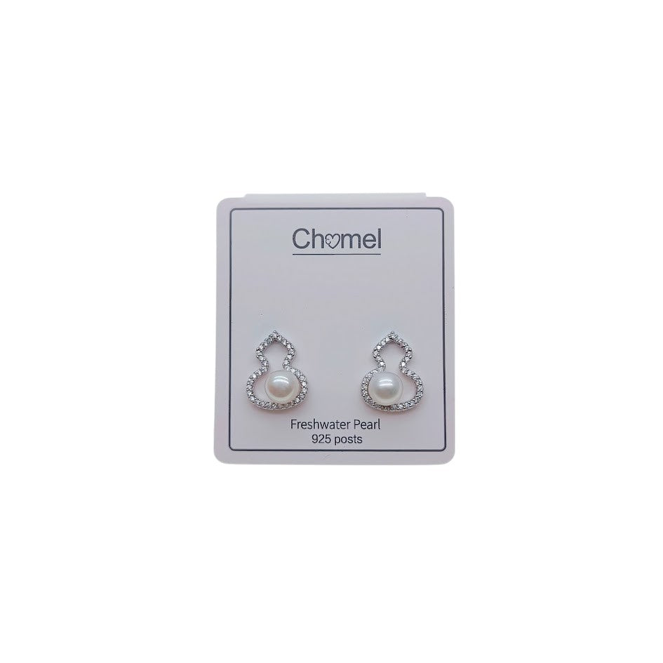 Freshwater Pearl & Cubic Zirconia Earrings