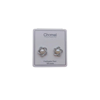 Freshwater Pearl & Cubic Zirconia Earrings