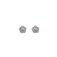 Freshwater Pearl & Cubic Zirconia Earrings