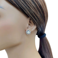 Freshwater Pearl & Cubic Zirconia Earrings