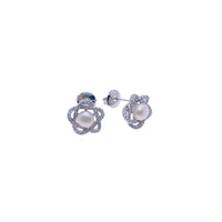 Freshwater Pearl & Cubic Zirconia Earrings