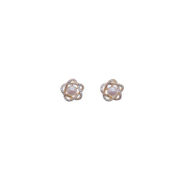 Freshwater Pearl & Cubic Zirconia Earrings