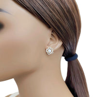 Freshwater Pearl & Cubic Zirconia Earrings