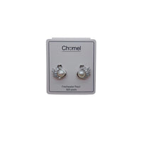 Freshwater Pearl & Cubic Zirconia Earrings