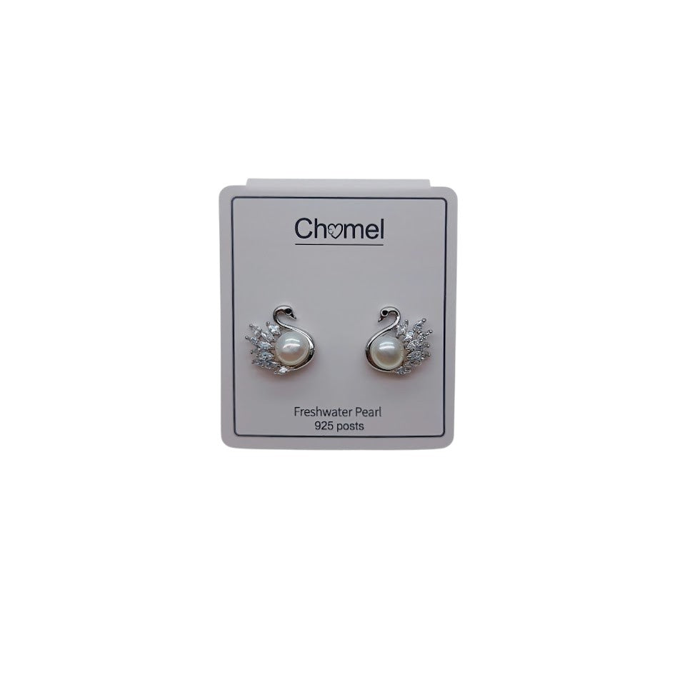 Freshwater Pearl & Cubic Zirconia Earrings