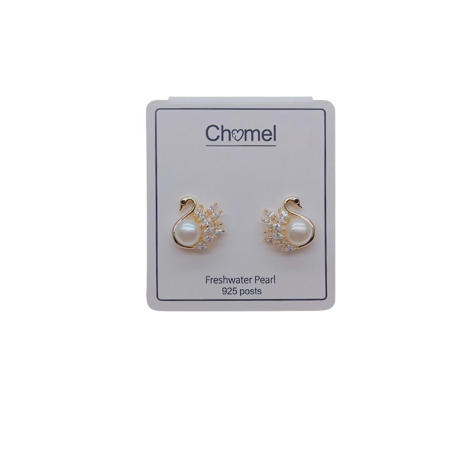 Freshwater Pearl & Cubic Zirconia Earrings