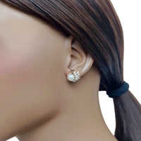 Freshwater Pearl & Cubic Zirconia Earrings