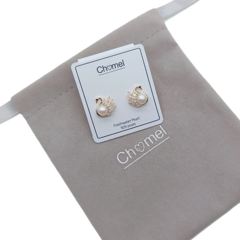 Freshwater Pearl & Cubic Zirconia Earrings